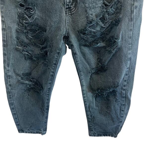 One by One Teaspoon Eagles 25 Slouchy Crop Jeans Distressed Black - Picture 5 of 11